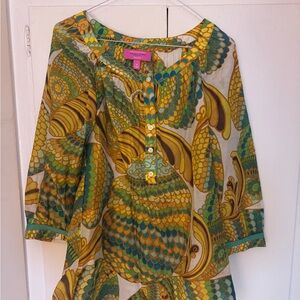 Trina Turk x Banana Republic Multicolor Paisley Tunic